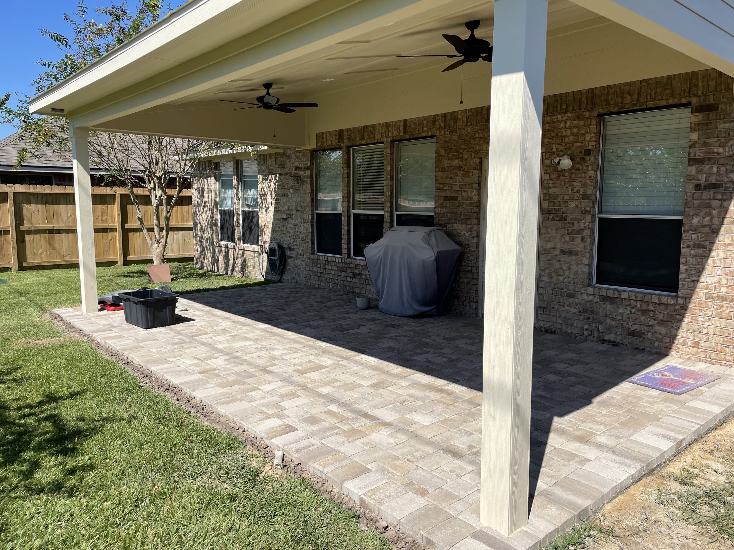 Completed patio and outdoor living project near Cinco Ranch, TX by Texas Patio Pros