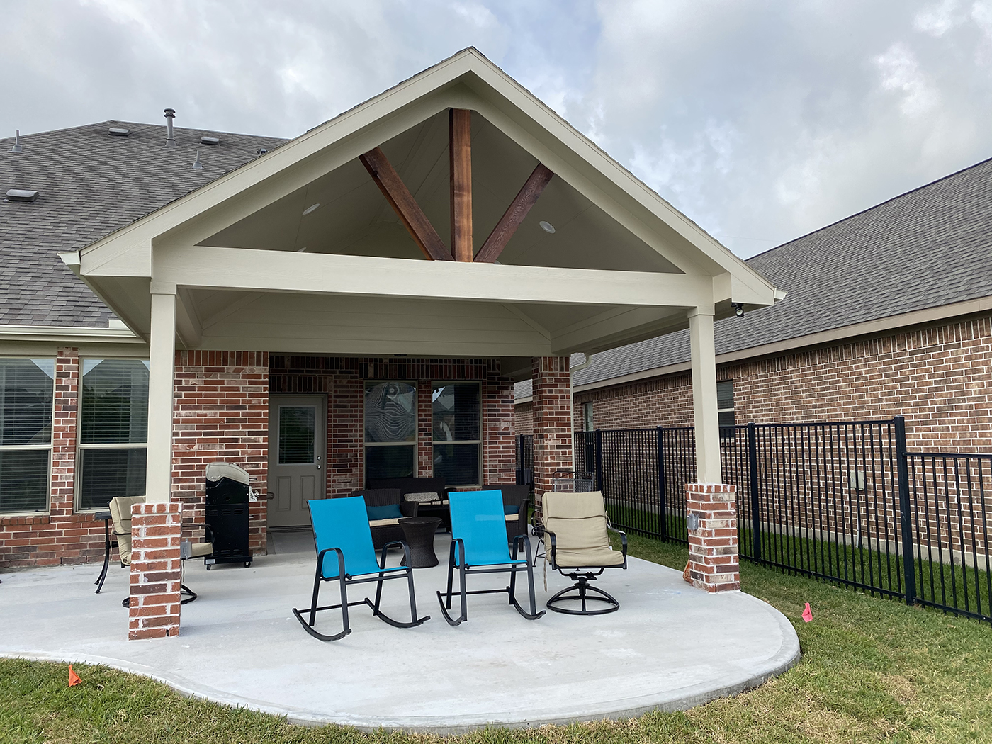 Completed patio and outdoor living project near Fulshear, TX by Texas Patio Pros