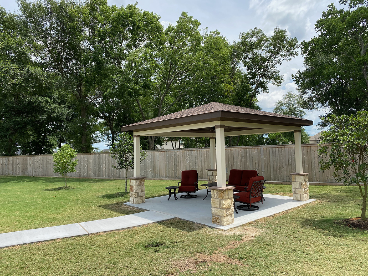 Completed patio and outdoor living project near Fulshear, TX by Texas Patio Pros